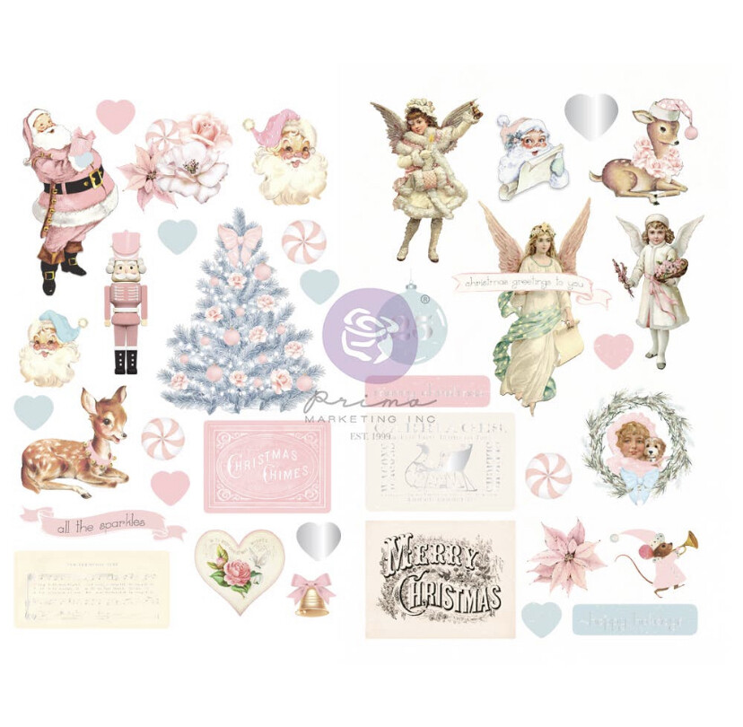 Christmas Sparkle Chipboard Stickers 37 Pcs