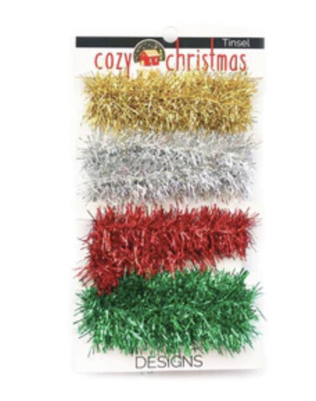 Cozy Christmas Tinsel Ribbon