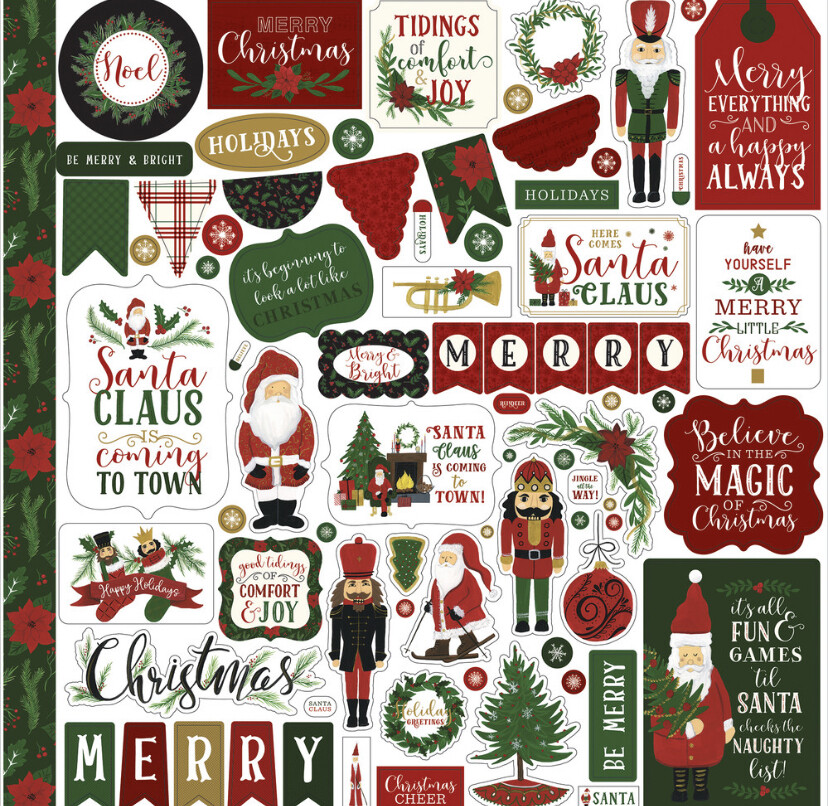 Here Comes Santa Claus Element Sticker