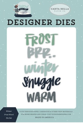 Winter Frost Word Die Set