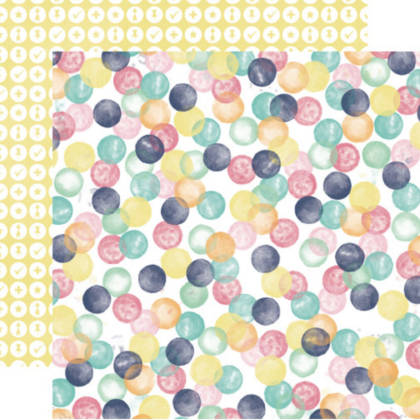 Creative Agenda Watercolor Dots 12x12 Sheet