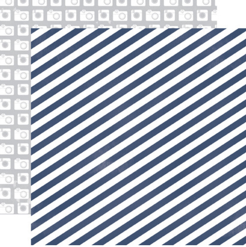 Blue Stripe 12x12 Sheet