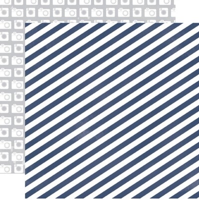Blue Stripe 12x12 Sheet