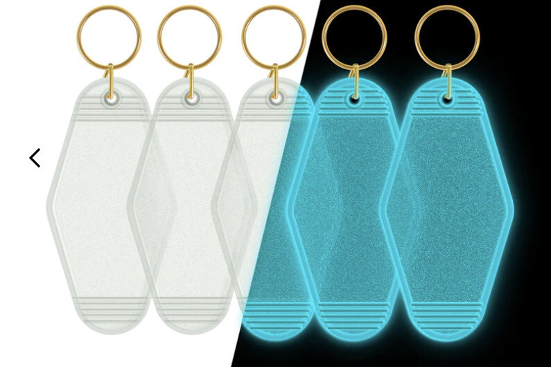 Key Chain Blank Glow -Blue x1pc