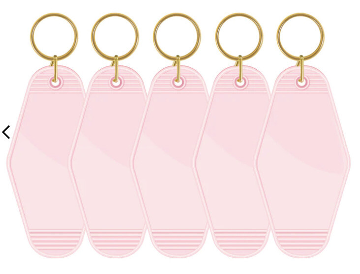 Key Chain Blank Pastel Pink X1pc