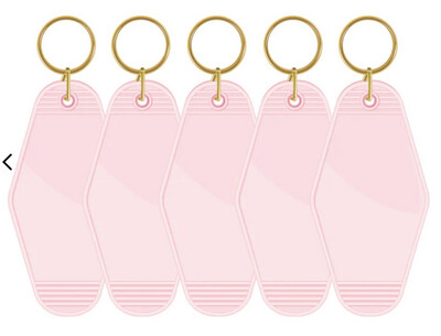 Key Chain Blank Pastel Pink X1pc
