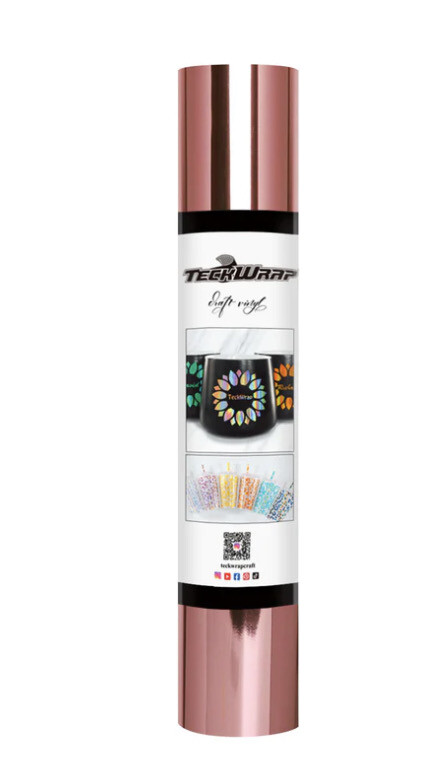Mirror Chrome Rose Gold Vinyl 5 Ft