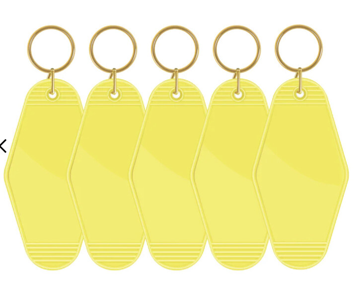 Key Chain Blank Yellow X1pc