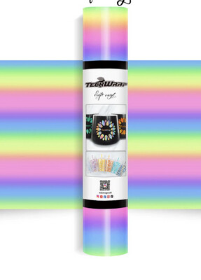 Candy Colour Rainbow Stripes Vinyl 5ft
