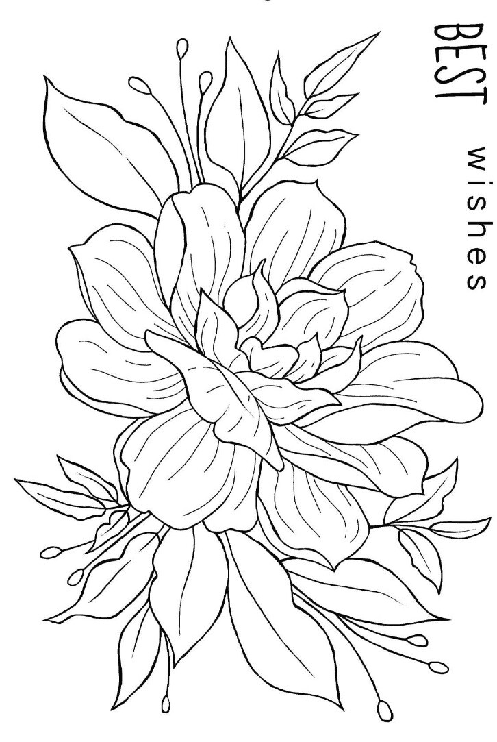 Gardenia Floral Stamp