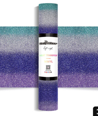 Ombre Glitter Rainbow Purple HTV