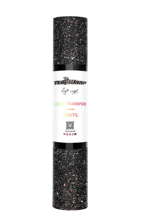 Glitter HTV Black 5 Ft Roll