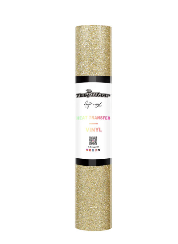 Glitter HTV Champagne Gold 5 Ft Roll