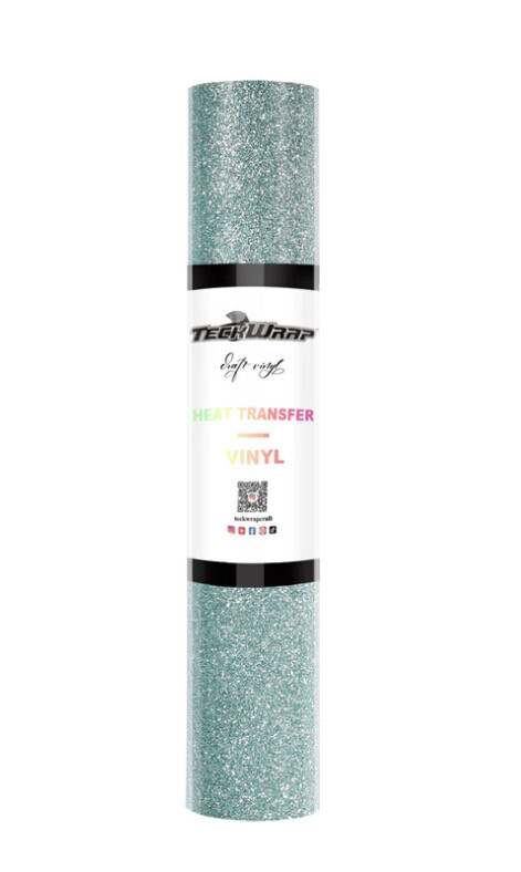 Glitter HTV Aqua 5 Ft Roll