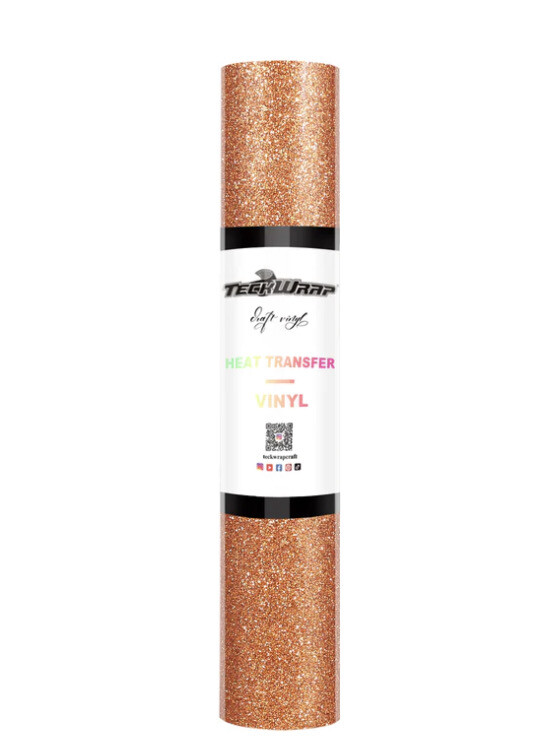 Glitter HTV Coffee Gold 5 Ft Roll