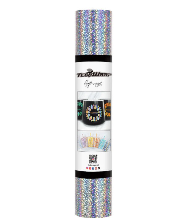 Holographic Sparkle Silver Vinyl 5 Ft