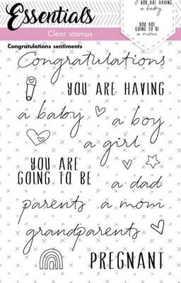 Congratulations Sentiment Clear Stamp