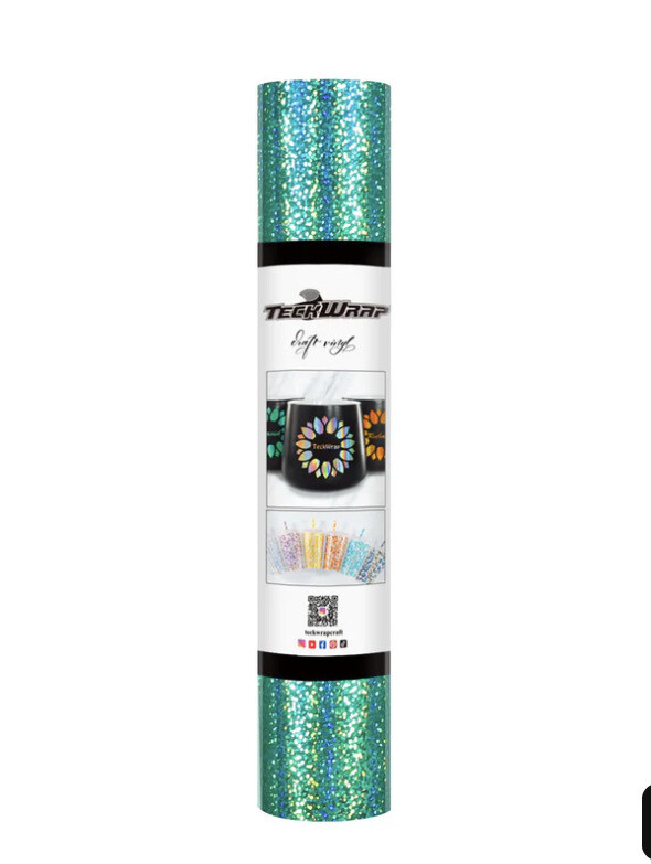 Holographic Sparkle Green Vinyl 5 Ft