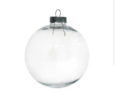 4&quot; Clear Round Ornament