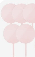 Acrylic Cake Topper Round Pink