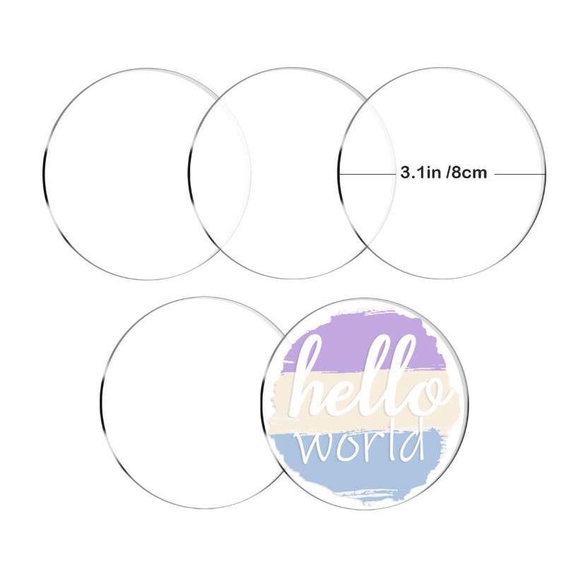 Acrylic Round Place Card 8cm
