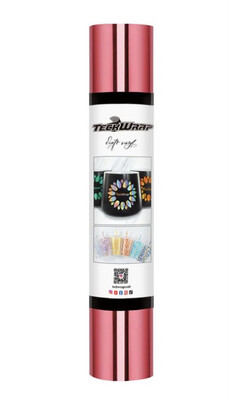 Bubble Fee Mirror Chrome Begonia Rose Vinyl 5 Ft