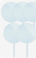 Acrlyic Cake Topper Round Baby Blue