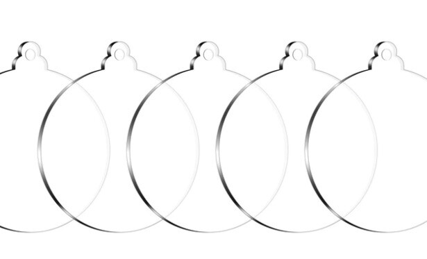 Acrylic Round 3&quot; Ornament
