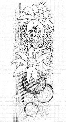 Grunge Collection Floral Clear Stamp
