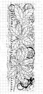 Grunge Collection Christmas Branch Clear Stamp