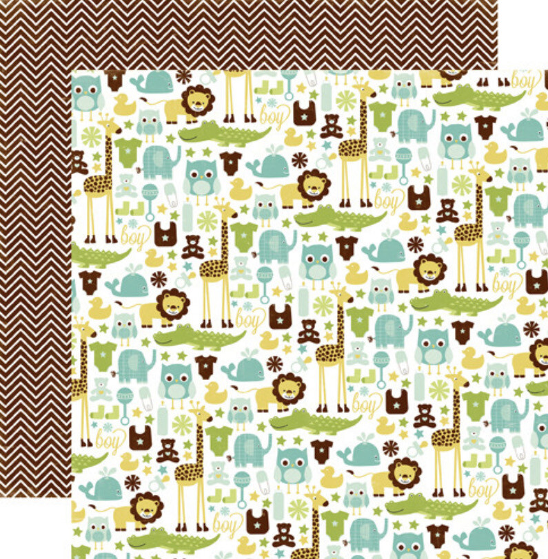 Bundle Of Joy-Its A Boy Pattern 12x12 Single Sheet Paper