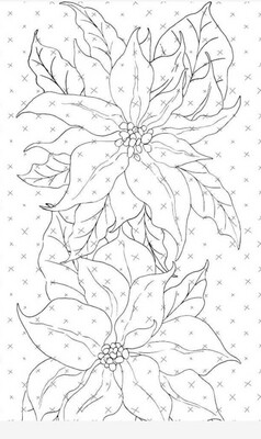 SL Poinsettia Slimeline Christmas Stamp 240