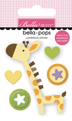 Bella Pop 3-D Sticker Giraffe Stand Tall