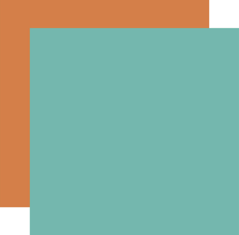 Sea Green/Orange Sealife 12x12 Single Sheet Paper