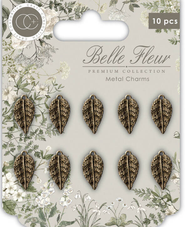 Craft Consortium Belle Fleur - Metal Leaf Charms