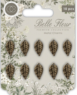 Craft Consortium Belle Fleur - Metal Leaf Charms