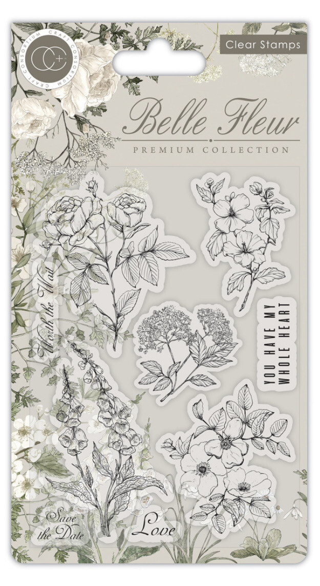 Craft Consortium Belle Fleur - Stamp Set