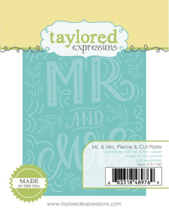Mr &amp; Mrs Pierce And Cut Plate