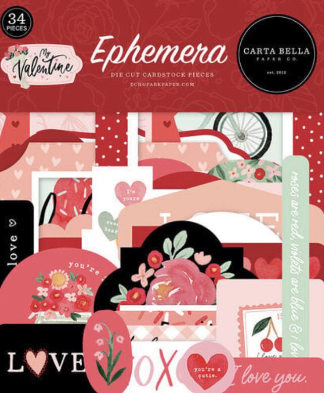 My Valentine Ephemera 34 Pcs