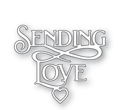 Sending Love Poem Script Cutting Die