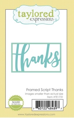 Framed Script Thanks Cutting Die