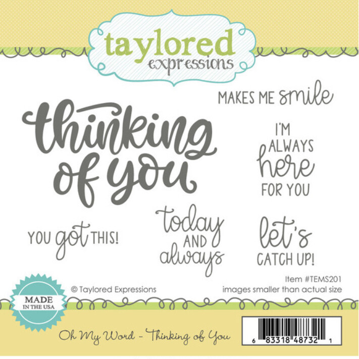 Oh My Word/Thinking Of You Rubber Stamp