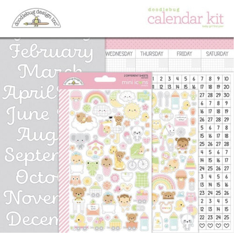 Calendar Kit Baby Girl First Year