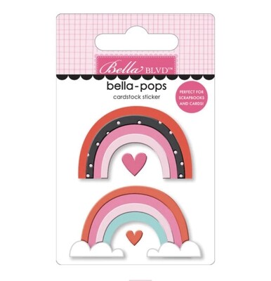 Bella Pops 3-D Cardstock Stickers Our Love Song Beautiful