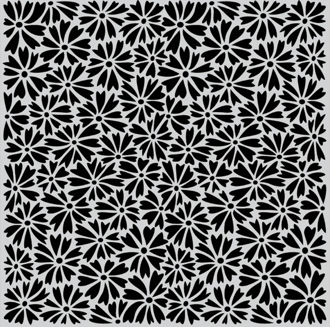 Heart Shaped Daisy Bold Prints Cling Stamp