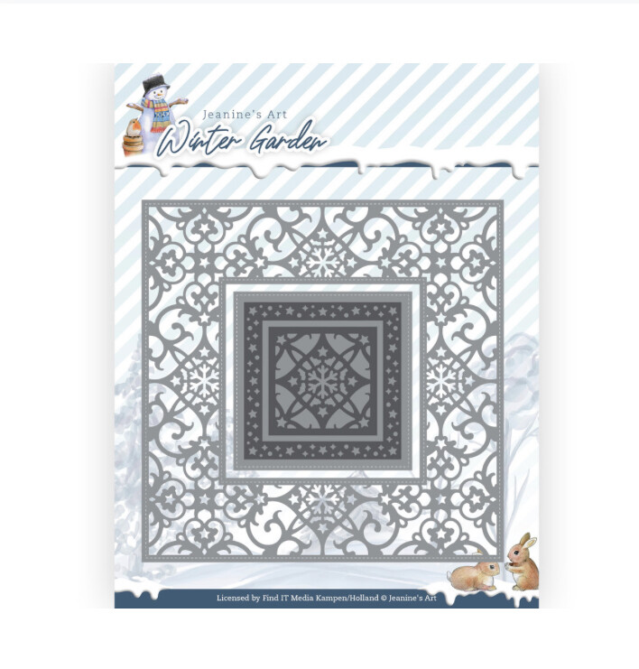 Jeanine&#39;s Art Winter Garden Snowflake Frame