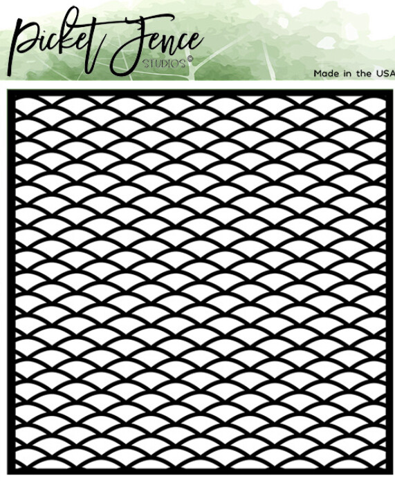 Sea Scales Stencil