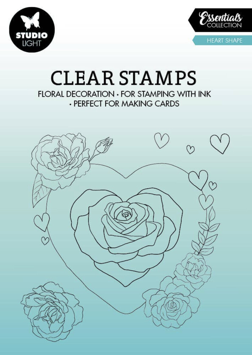 SL Heart Floral Essentials Clear Stamp 6pcs