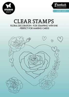 SL Heart Floral Essentials Clear Stamp 6pcs