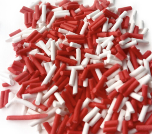 Canadiana Polymer Clay Sprinkles Red/white